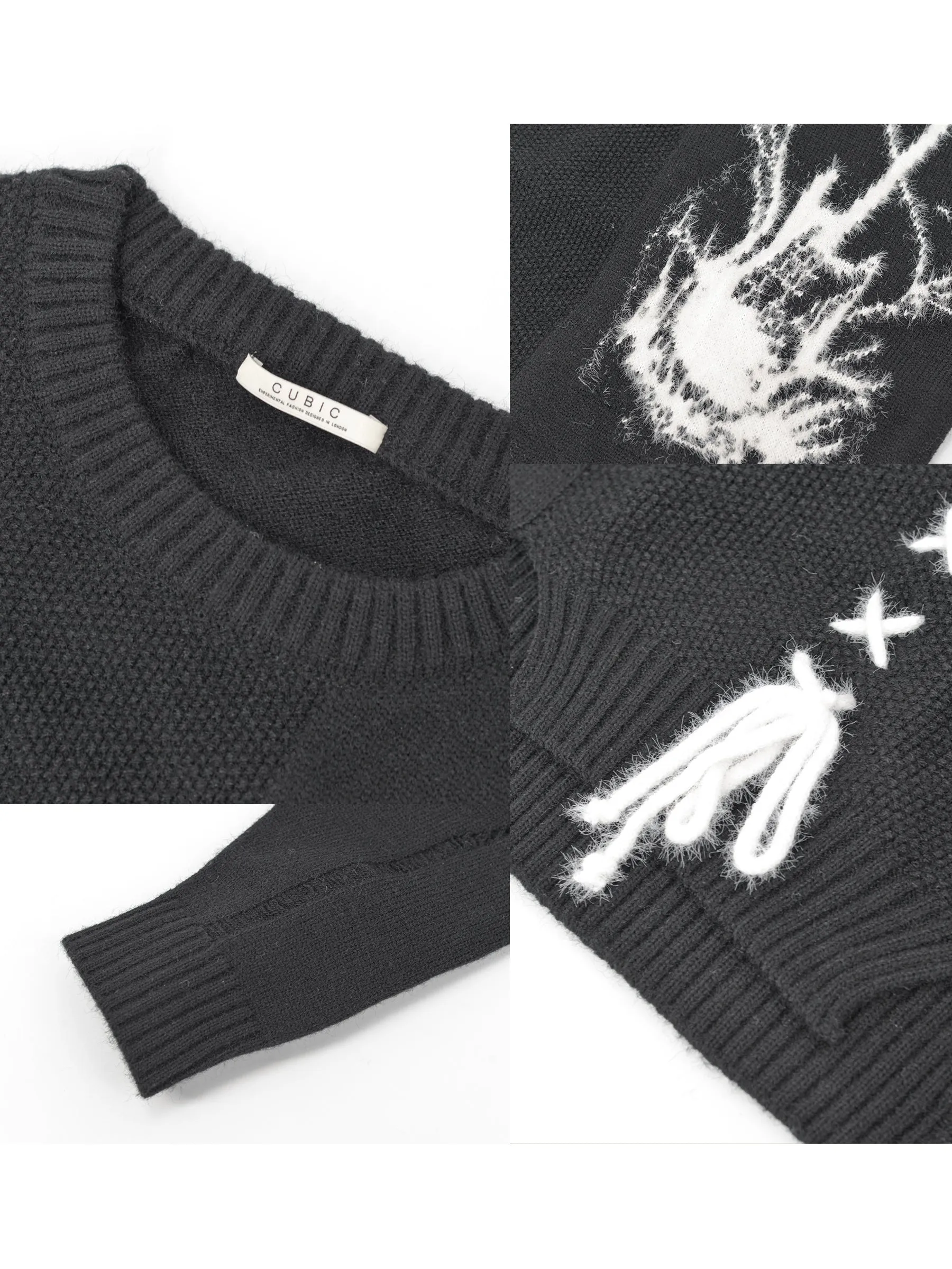 Guitar Jacquard Knit Sweater