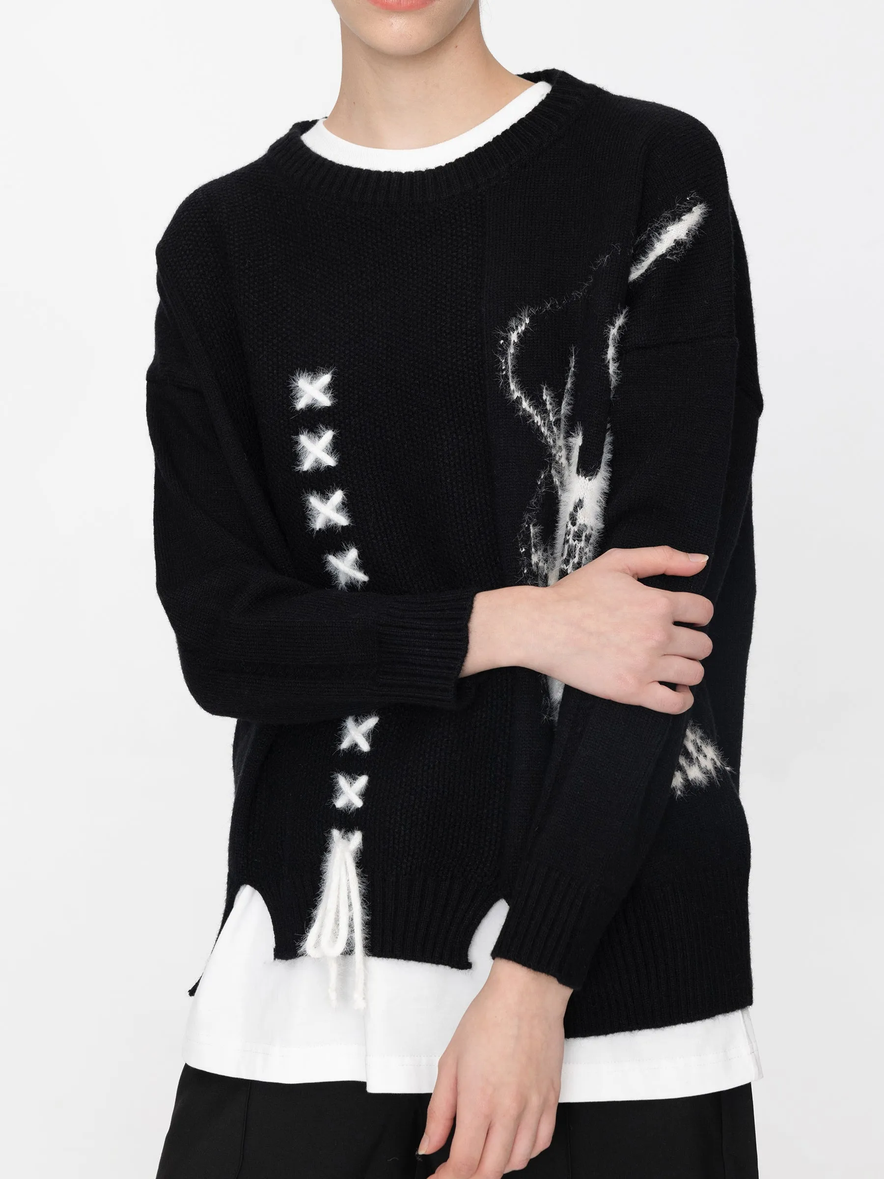 Guitar Jacquard Knit Sweater