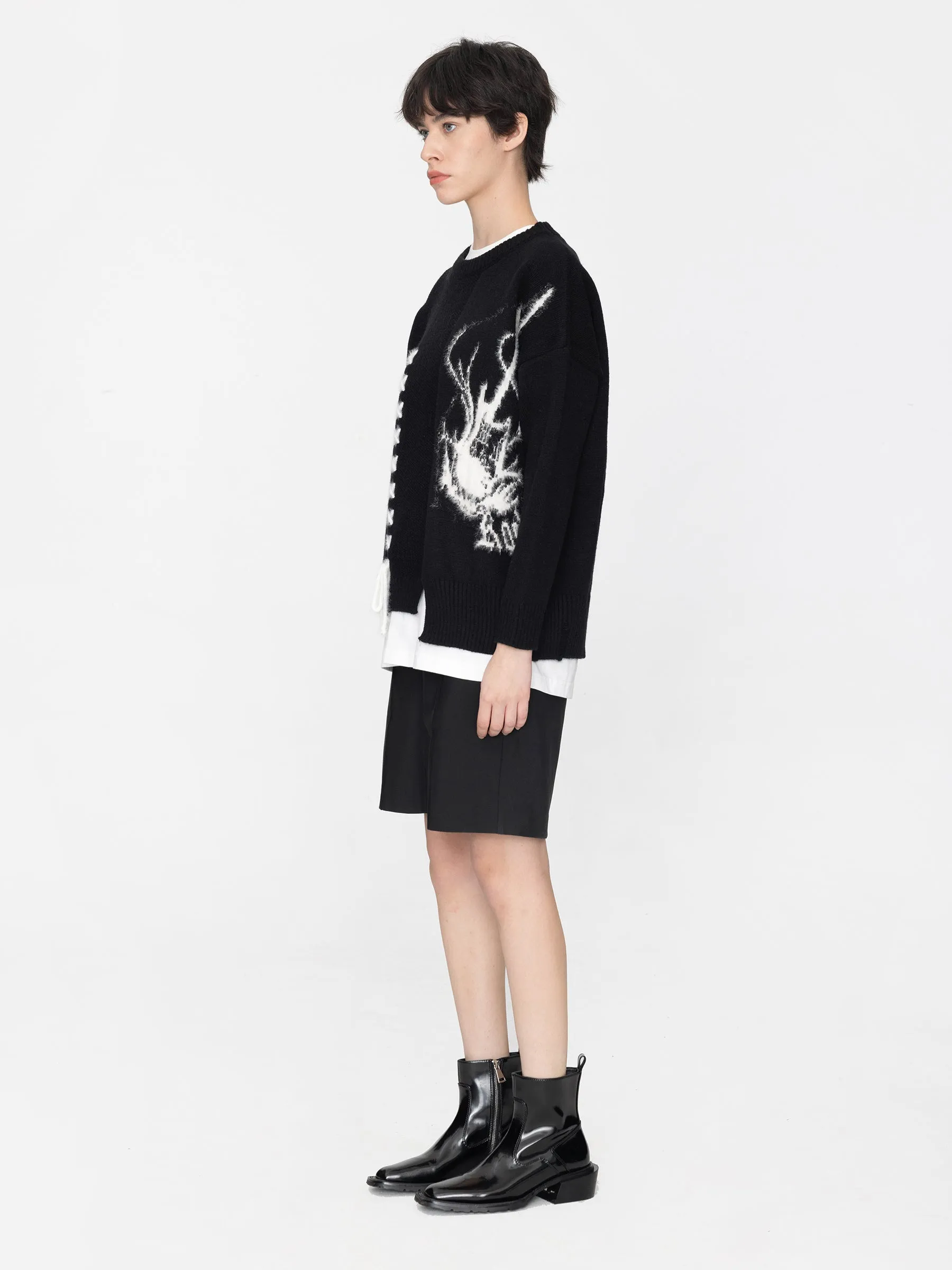 Guitar Jacquard Knit Sweater