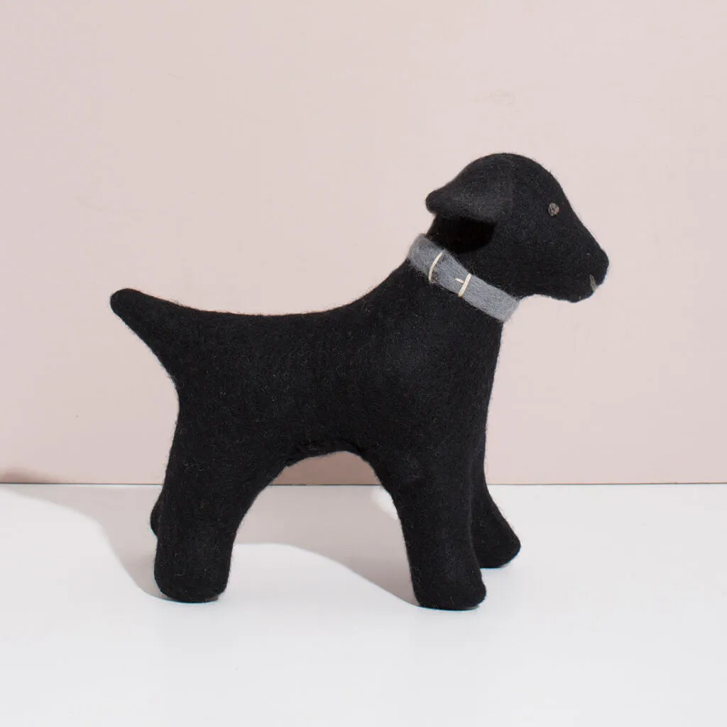 Hand Felted Black Labrador - Large