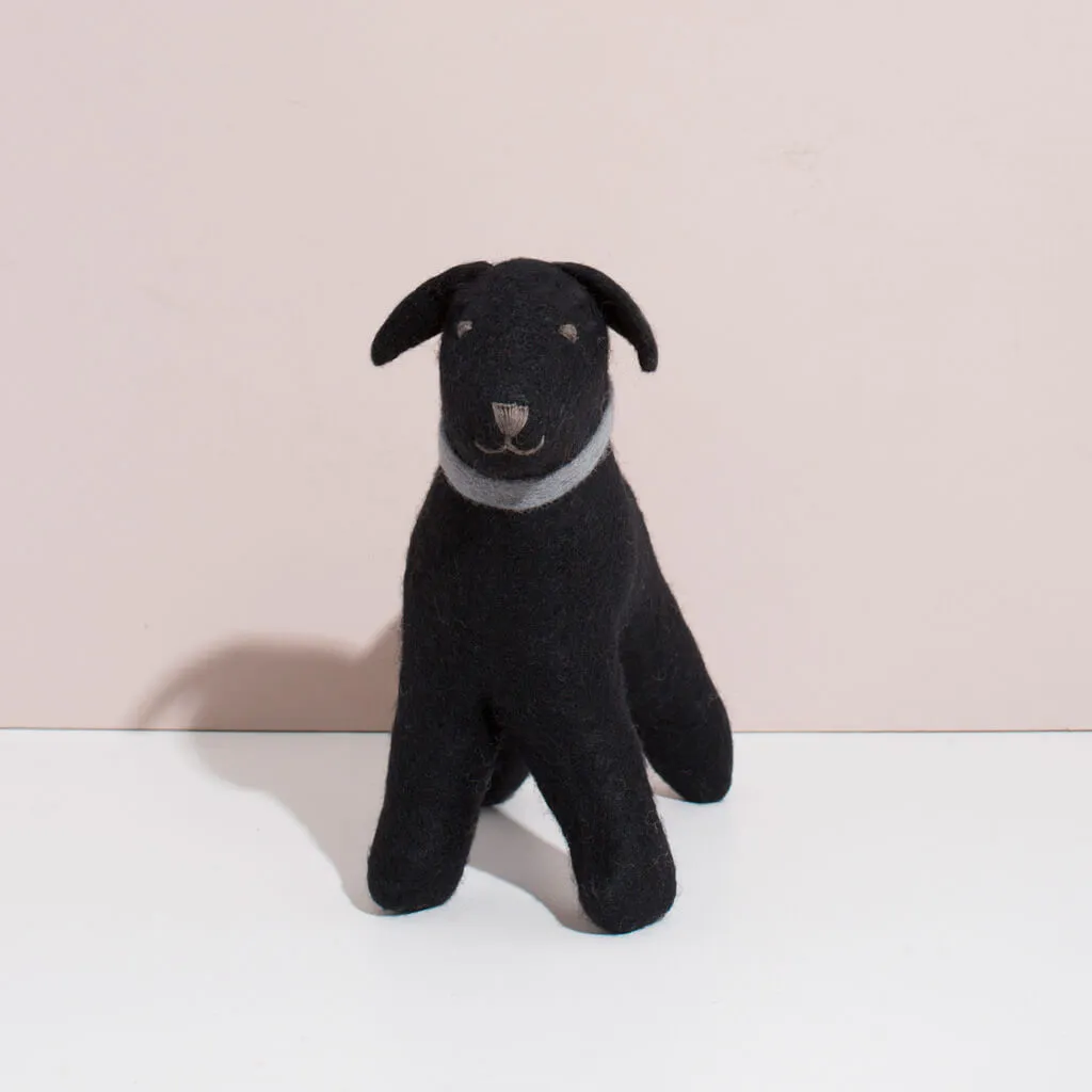 Hand Felted Black Labrador - Large