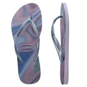 Havaianas Slim Metal Logo Iridescent Thongs