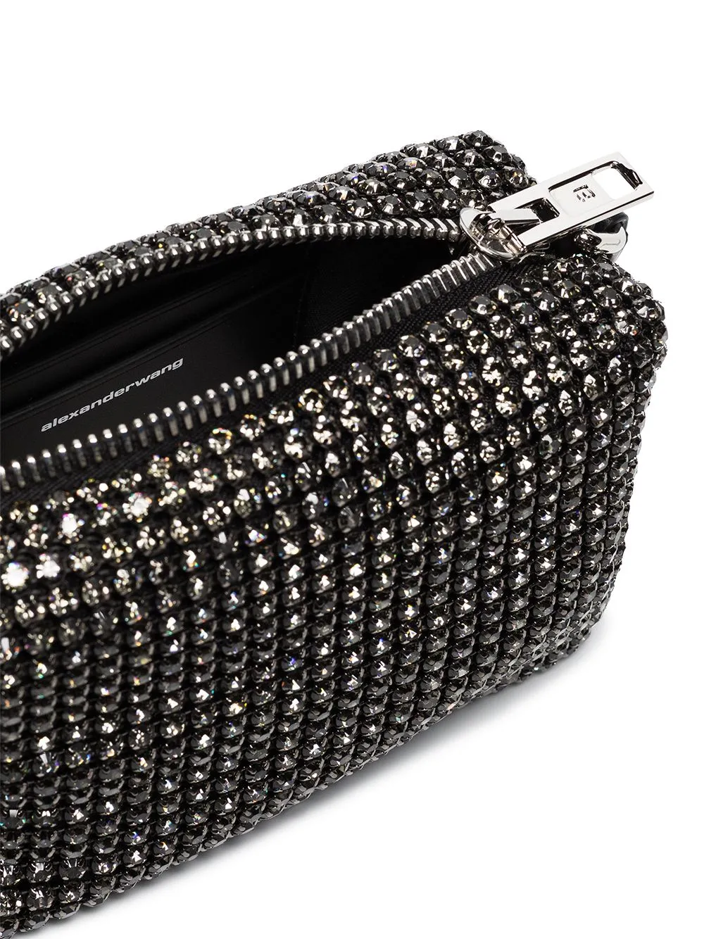 Heiress Rhinestone Pouch, Black