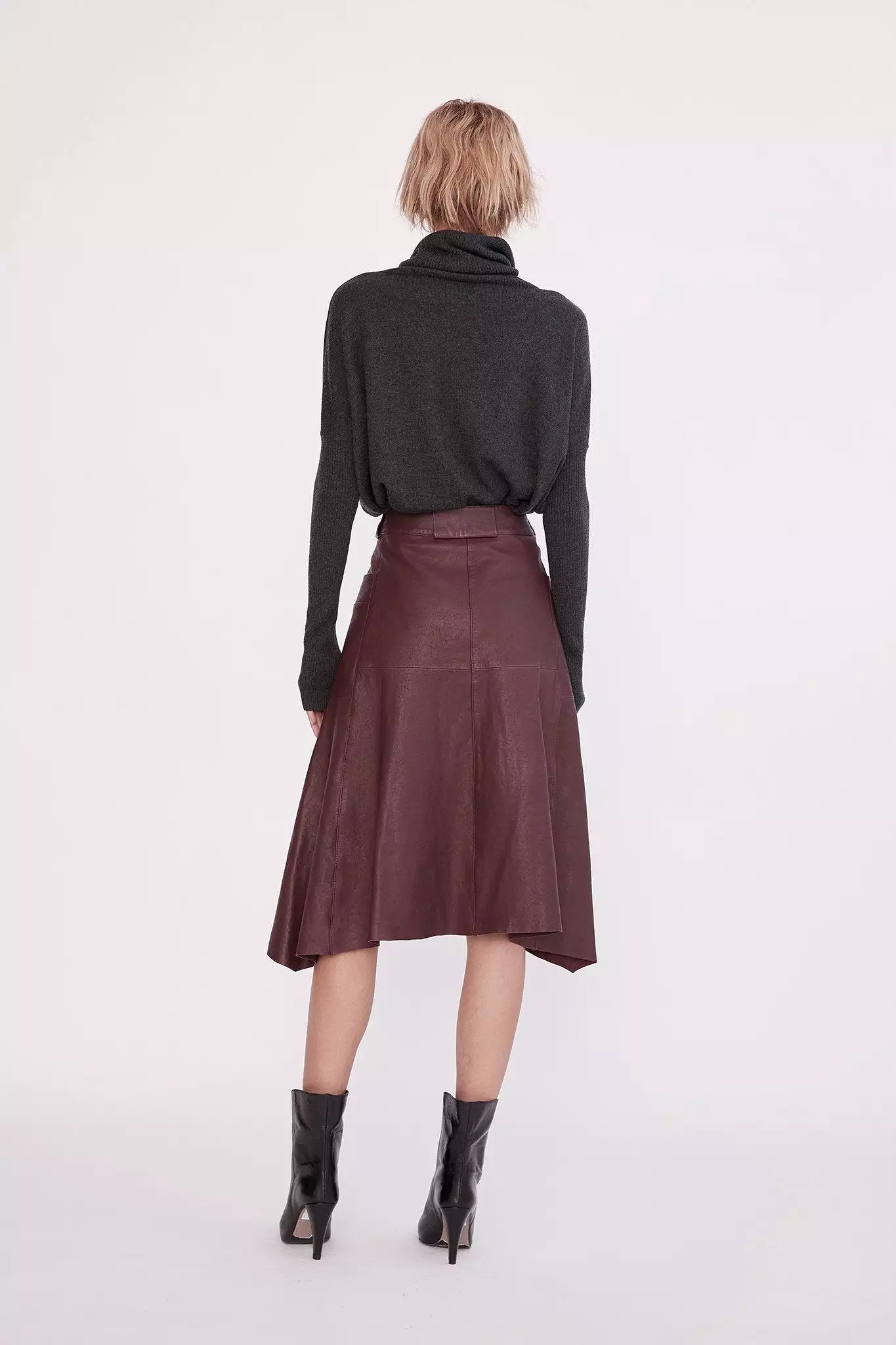 Hudson High-Rise Skirt Shiraz Leather