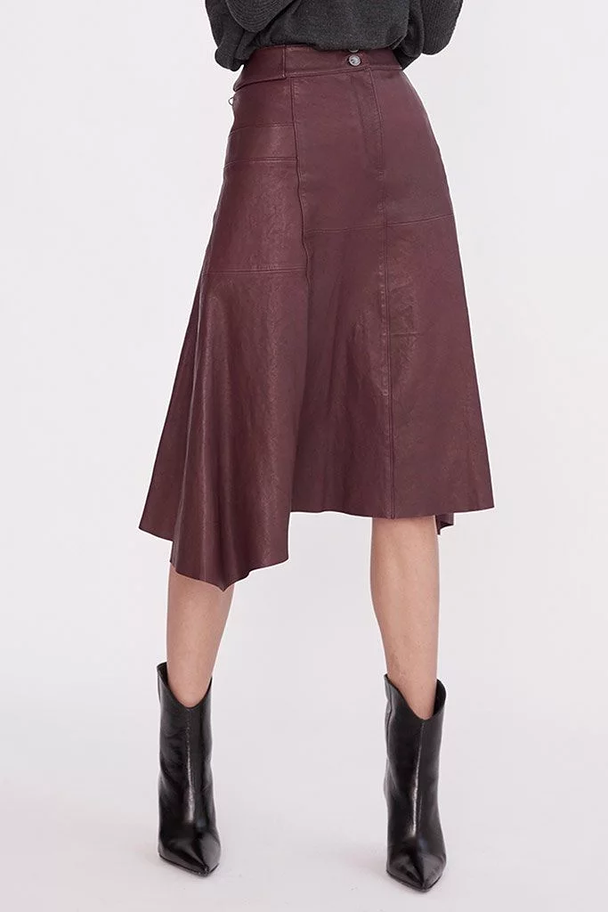 Hudson High-Rise Skirt Shiraz Leather