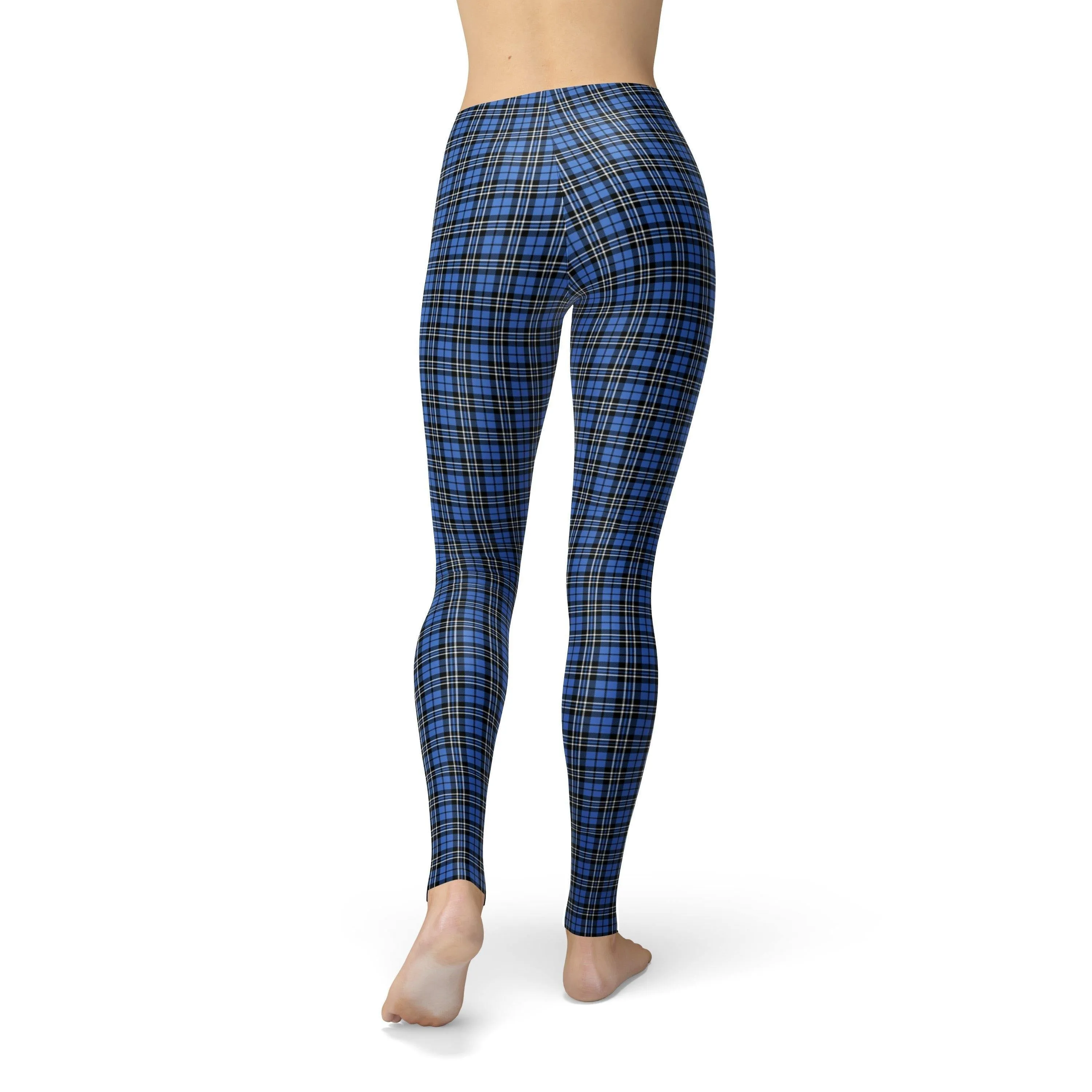 Jean Blue Plaid Leggings