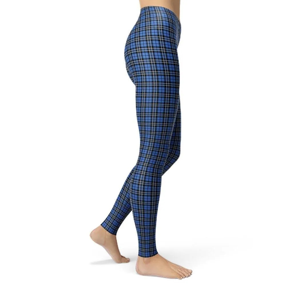 Jean Blue Plaid Leggings