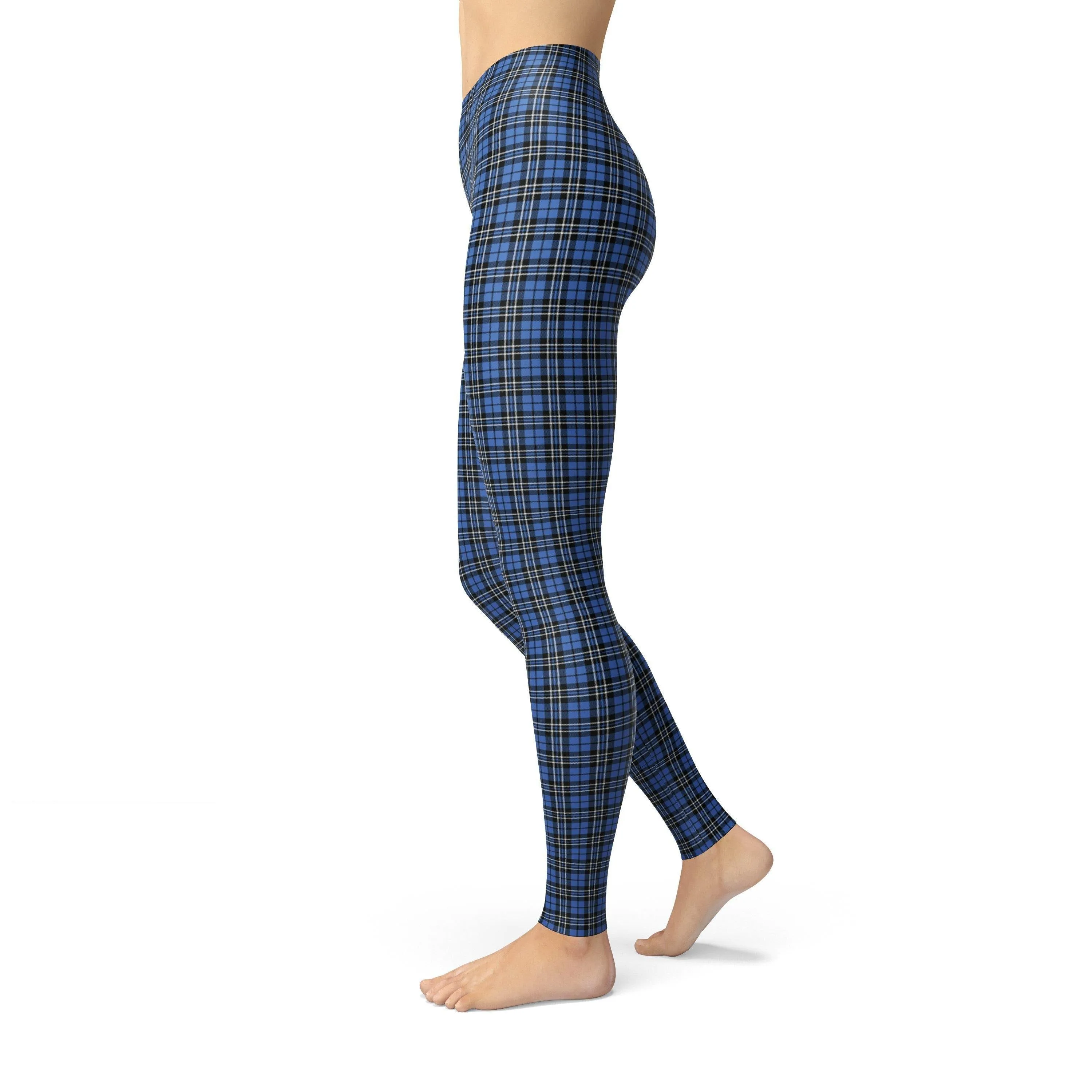 Jean Blue Plaid Leggings