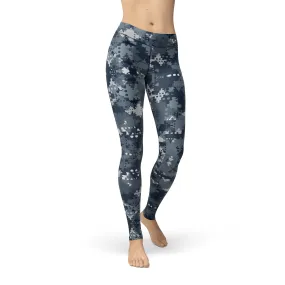 Jean Digital Blue Camo Leggings