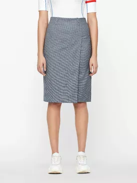 J.Lindeberg Womens Silva Microcheck Skirt - JL NAVY