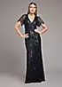 Kaleidoscope Black Beaded Maxi Dress