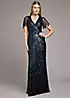 Kaleidoscope Black Beaded Maxi Dress