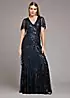 Kaleidoscope Black Beaded Maxi Dress