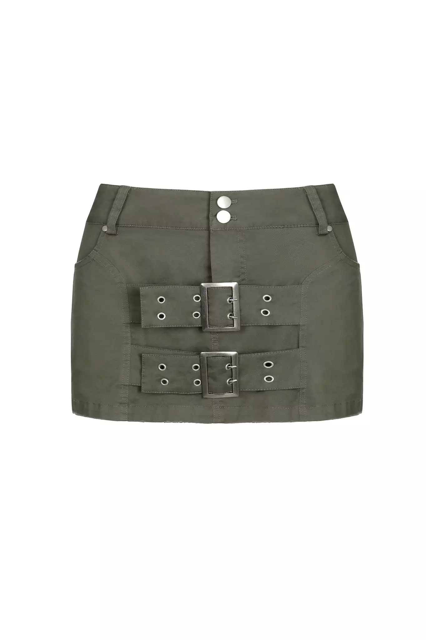 Kaspar Cargo Skirt - Olive