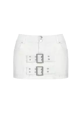 Kaspar Cargo Skirt - White