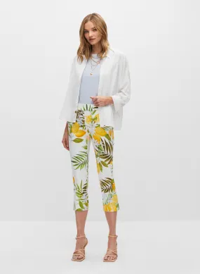 Lemon Print Stretch Capris