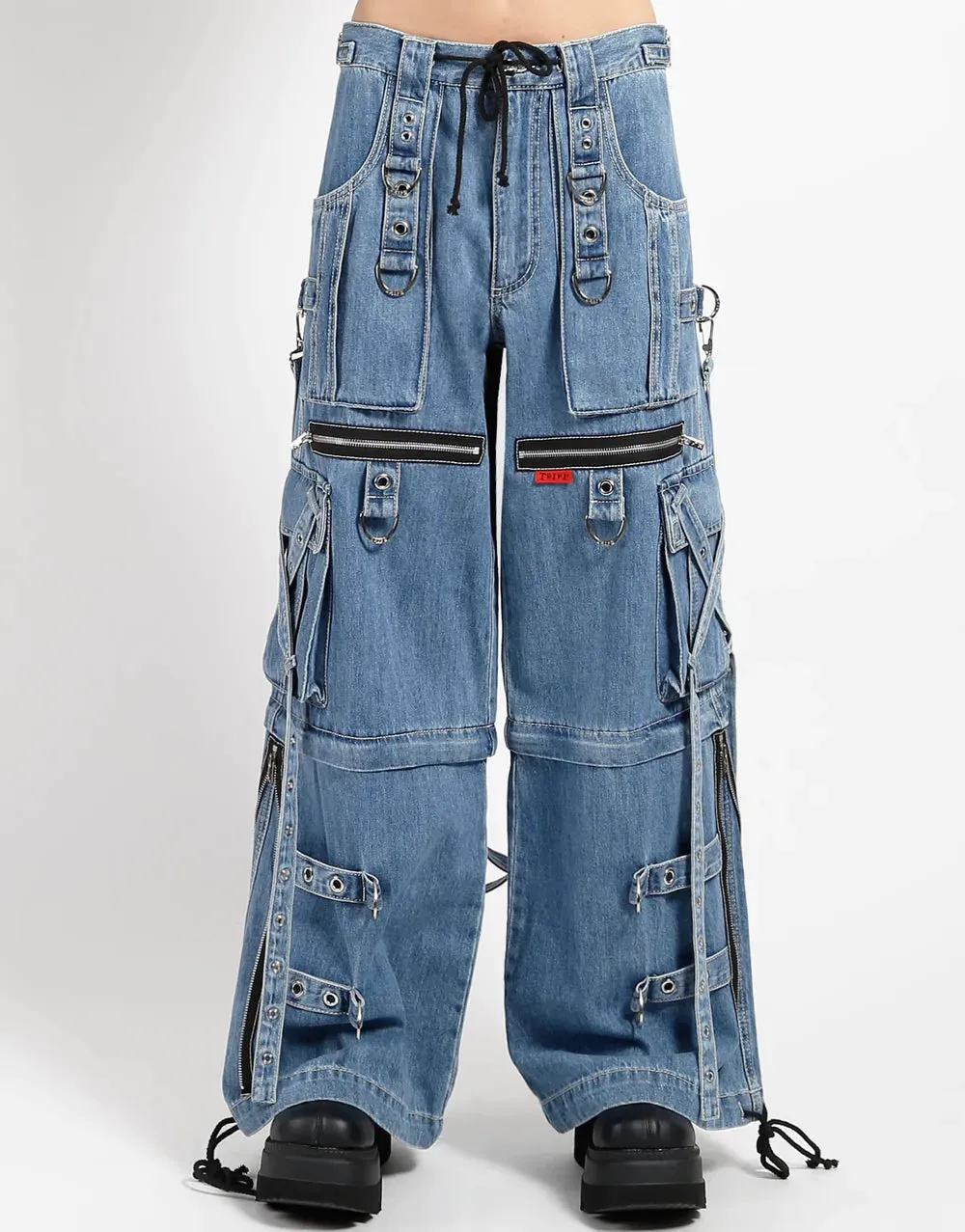 Light Denim X-Strap Pant