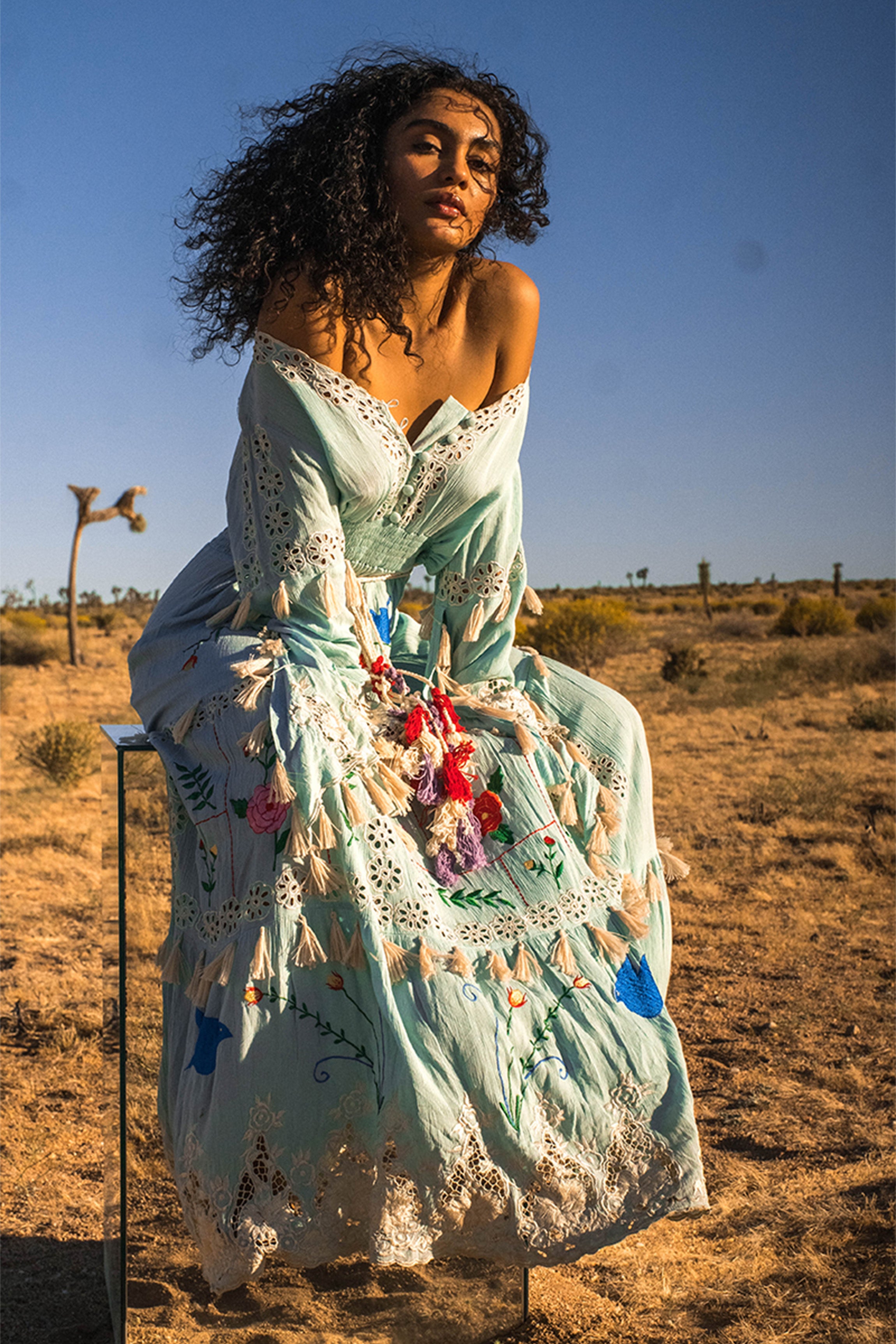 Little Bear - Maxi Dress in Pastel Jade