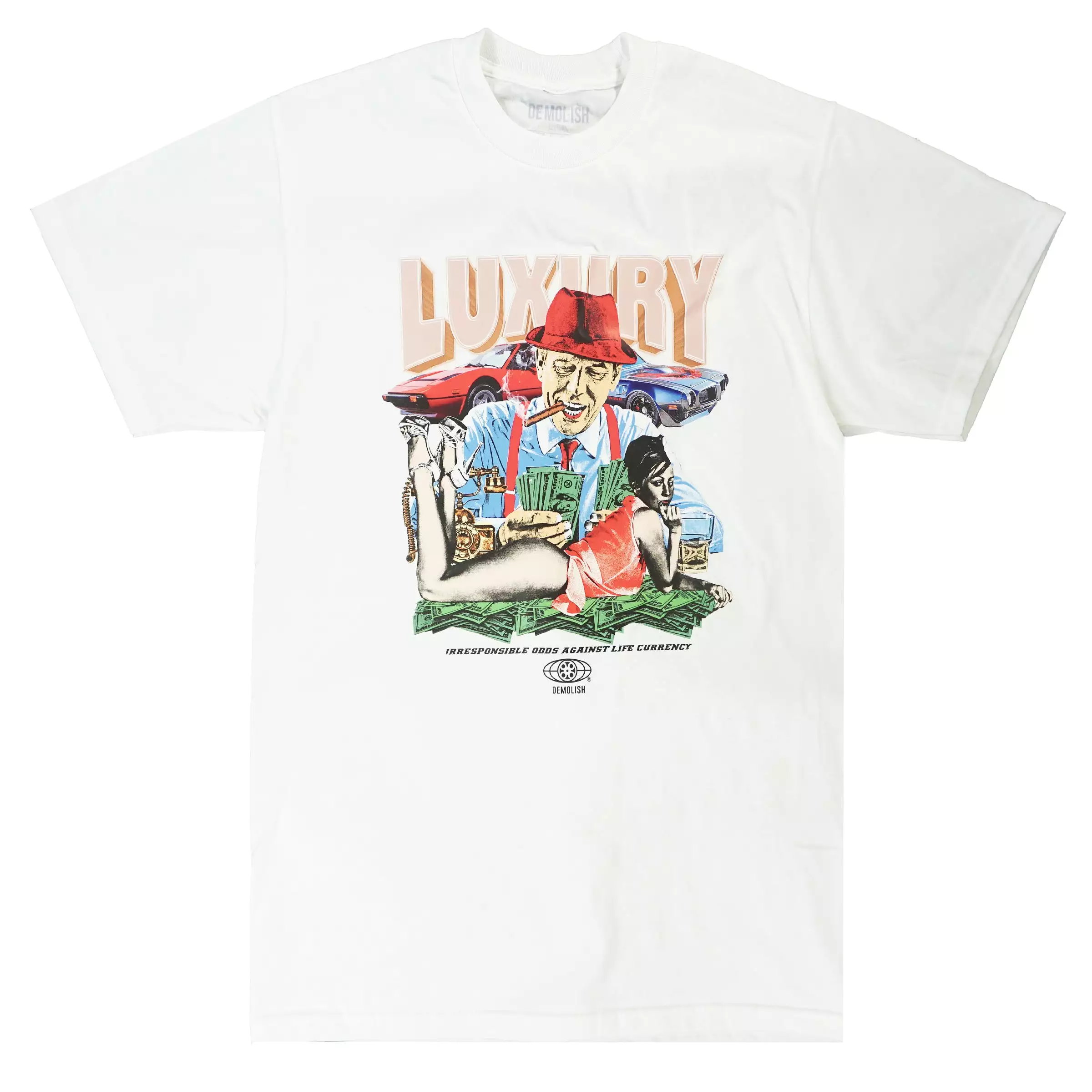 Luxury Dealer Tee (Wte/Multi) /D14