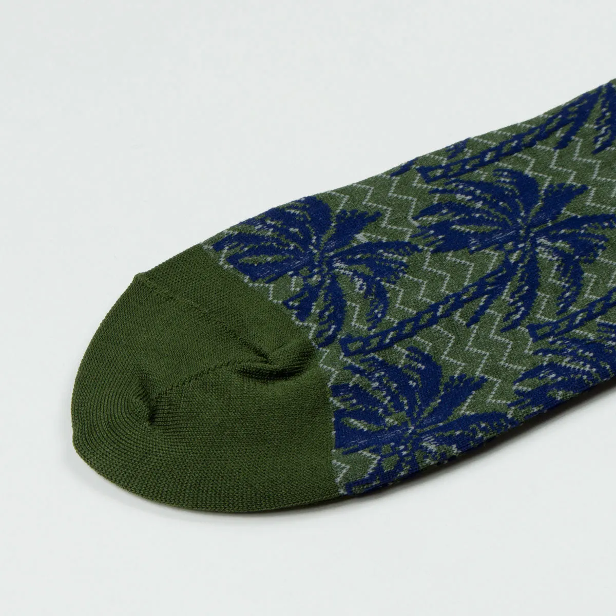 Marcomonde - Palmtrees Malaysia Socks - Khaki