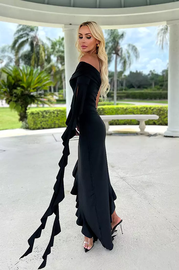 Marcy Ruffle Maxi Dress