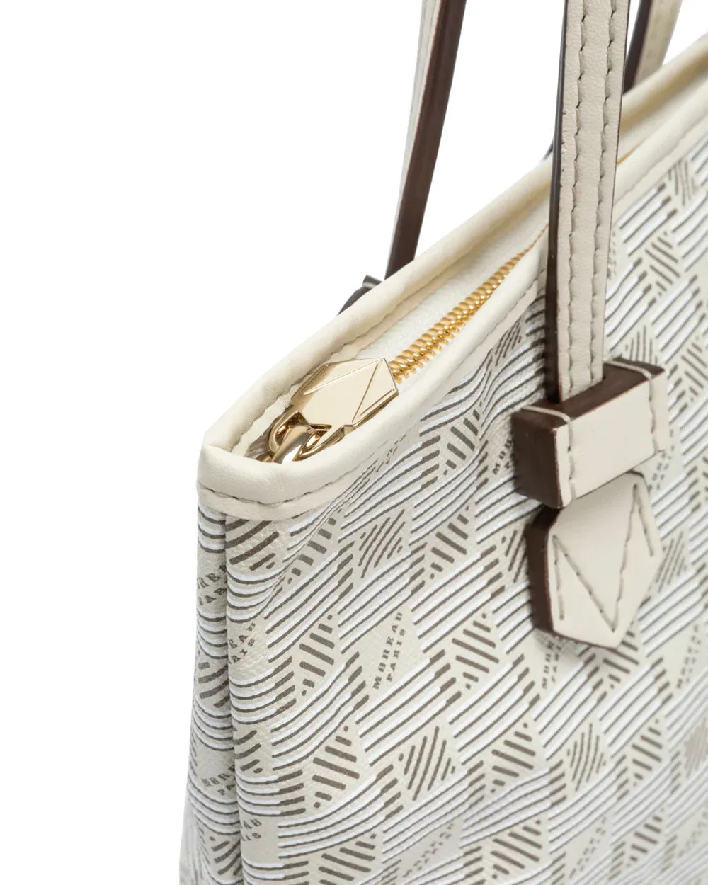 Medium St Tropez Zip Tote in Champagne