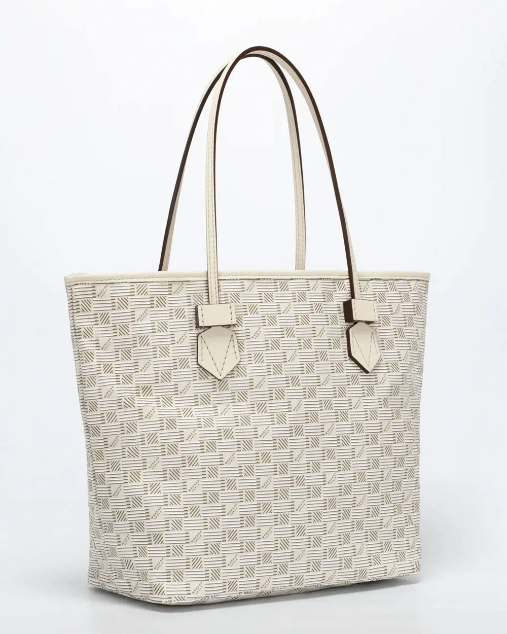 Medium St Tropez Zip Tote in Champagne