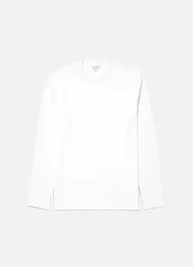 Men's Carbon Brushed Long Sleeve T-shirt in White