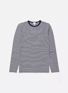 Men's Classic Long Sleeve T-shirt in Navy/White English Stripe