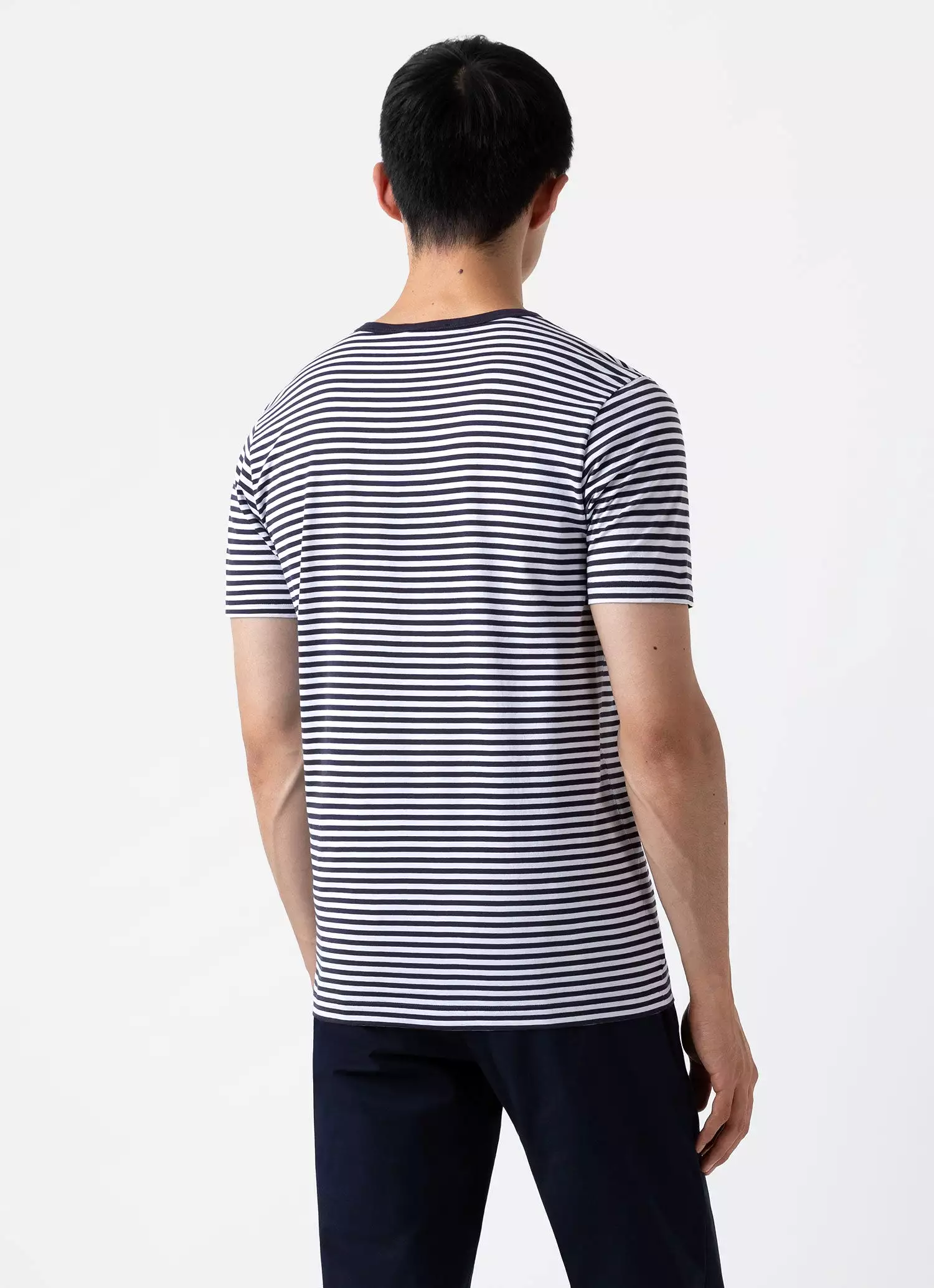 Men's Classic T-shirt in Navy/White English Stripe