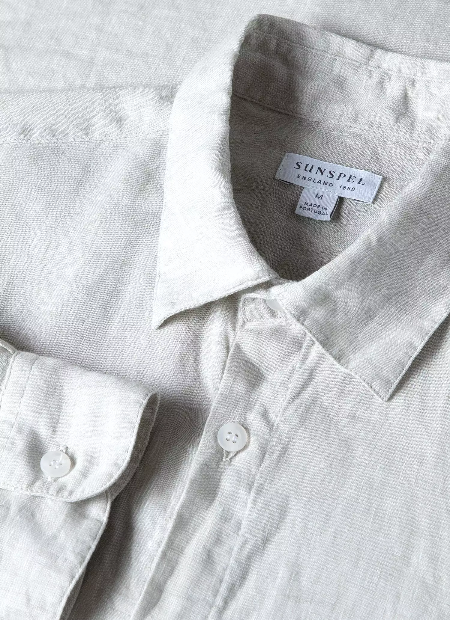 Men's Linen Shirt in Oatmeal Melange