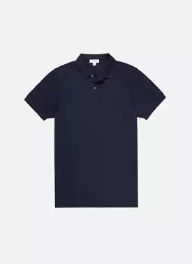 Men's Piqué Polo Shirt in Navy