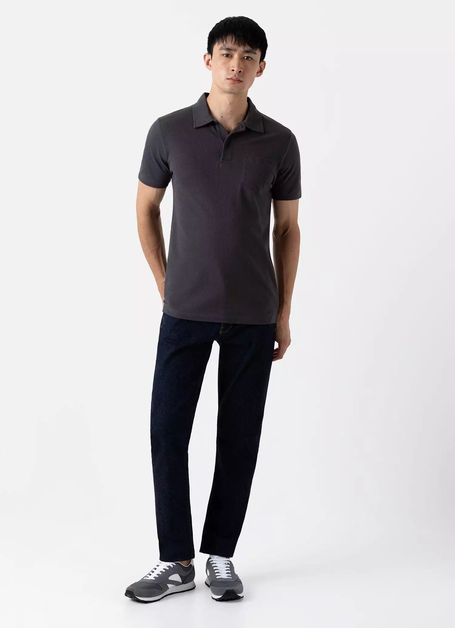 Men's Riviera Polo Shirt in Charcoal