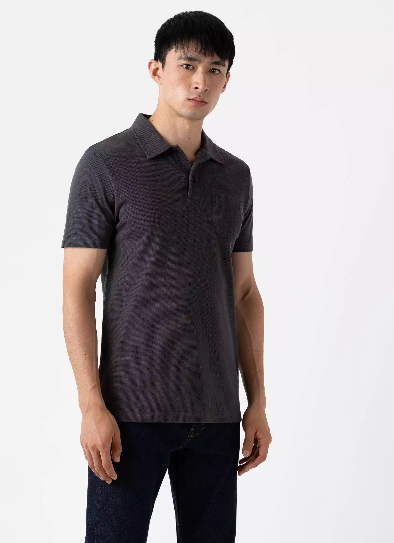 Men's Riviera Polo Shirt in Charcoal