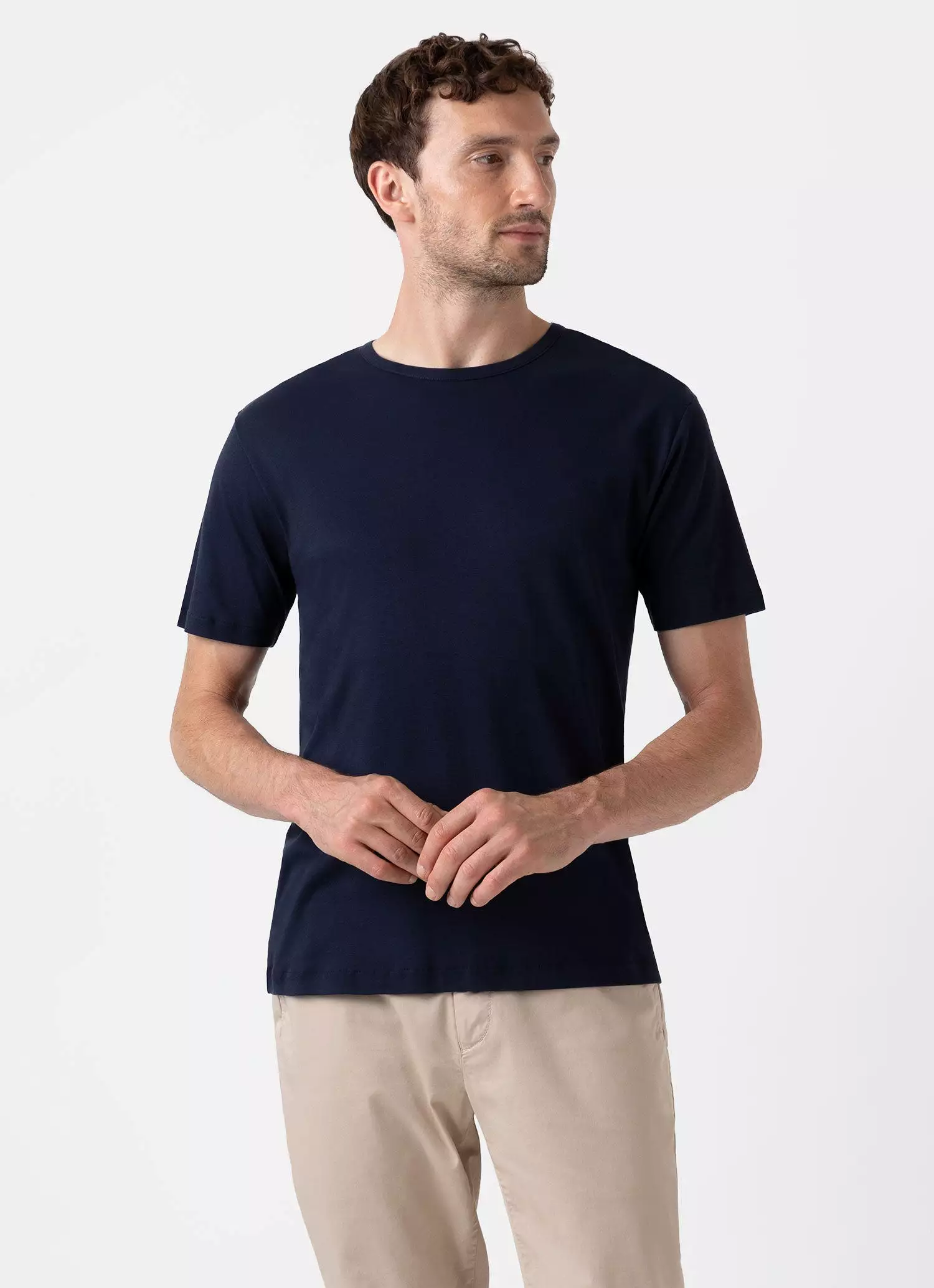 Men's Sea Island Cotton T-shirt in Navy