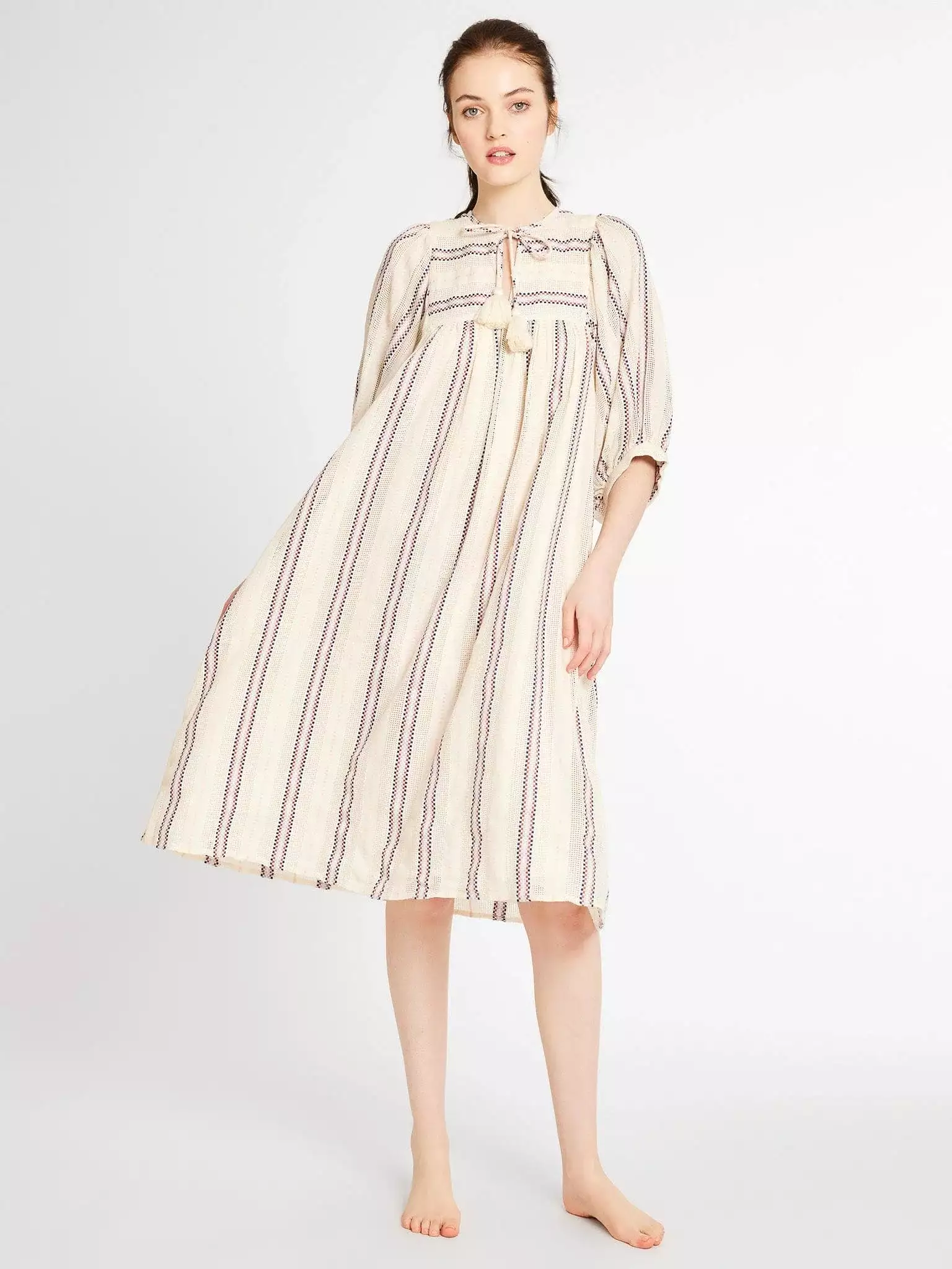 Mille Saffron Dress in O'Keefe Stripe