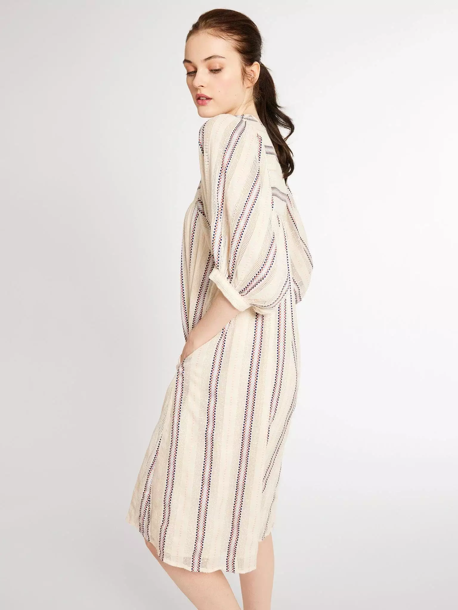 Mille Saffron Dress in O'Keefe Stripe