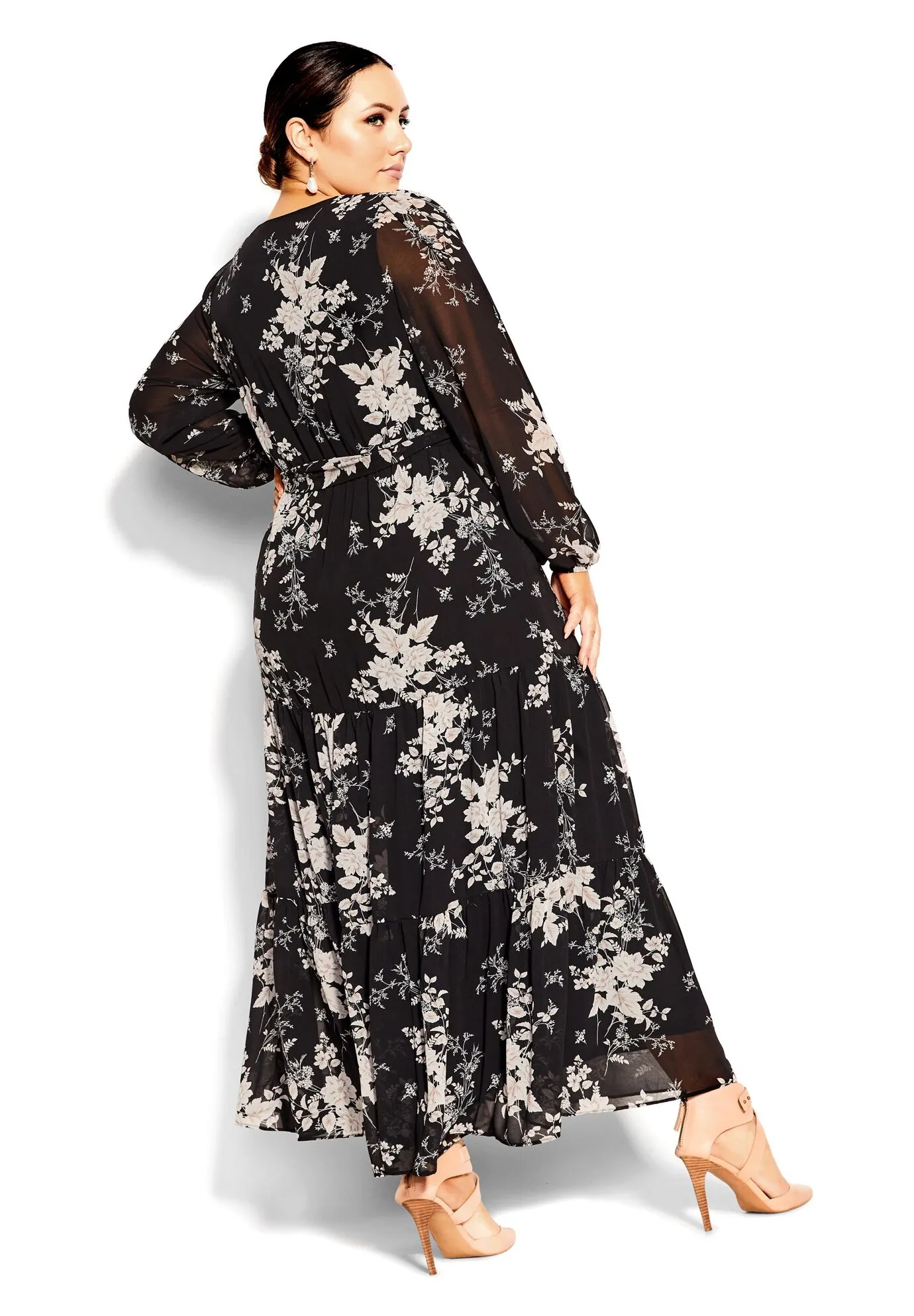 Mini Bouquet Maxi Dress - black