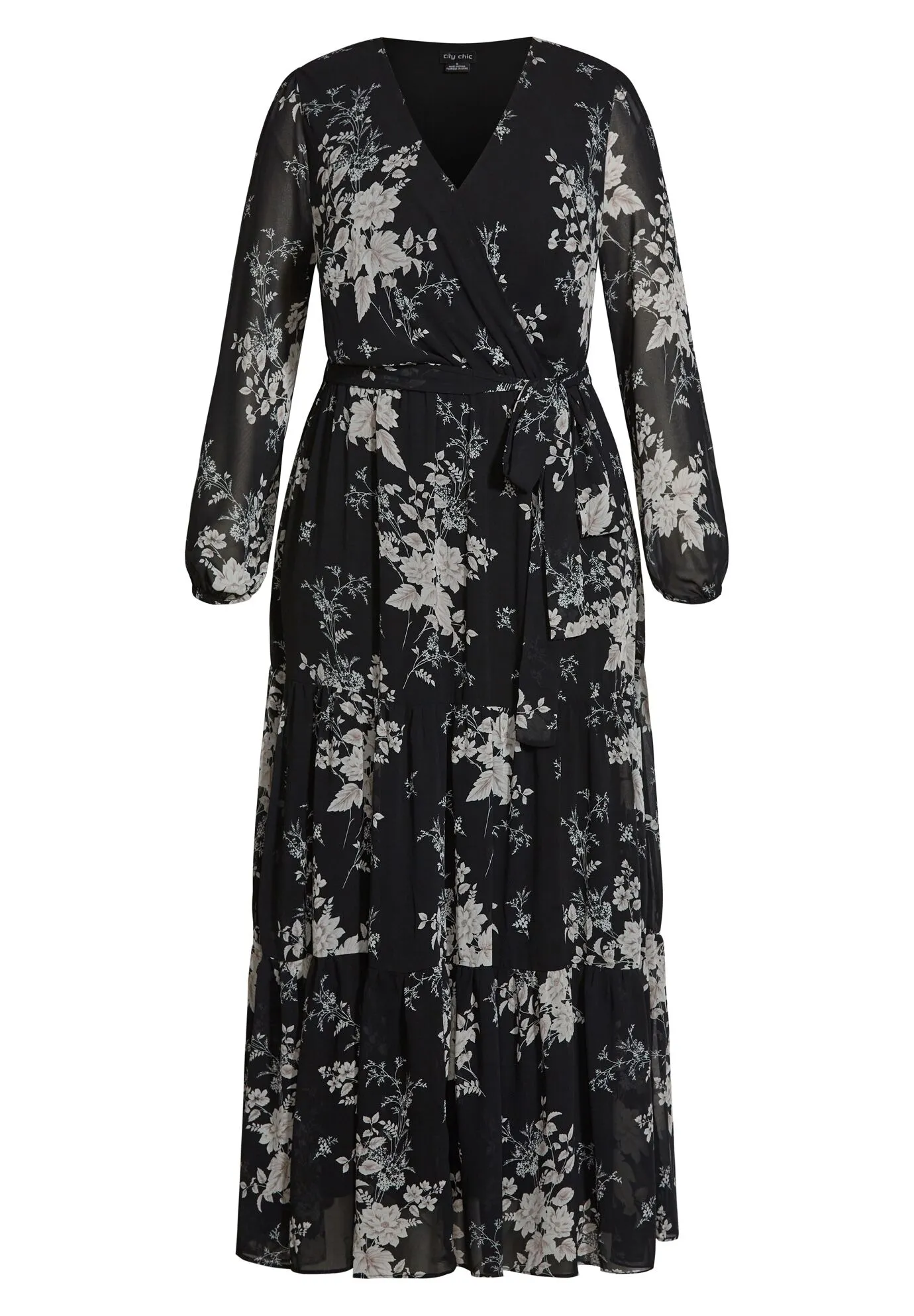 Mini Bouquet Maxi Dress - black