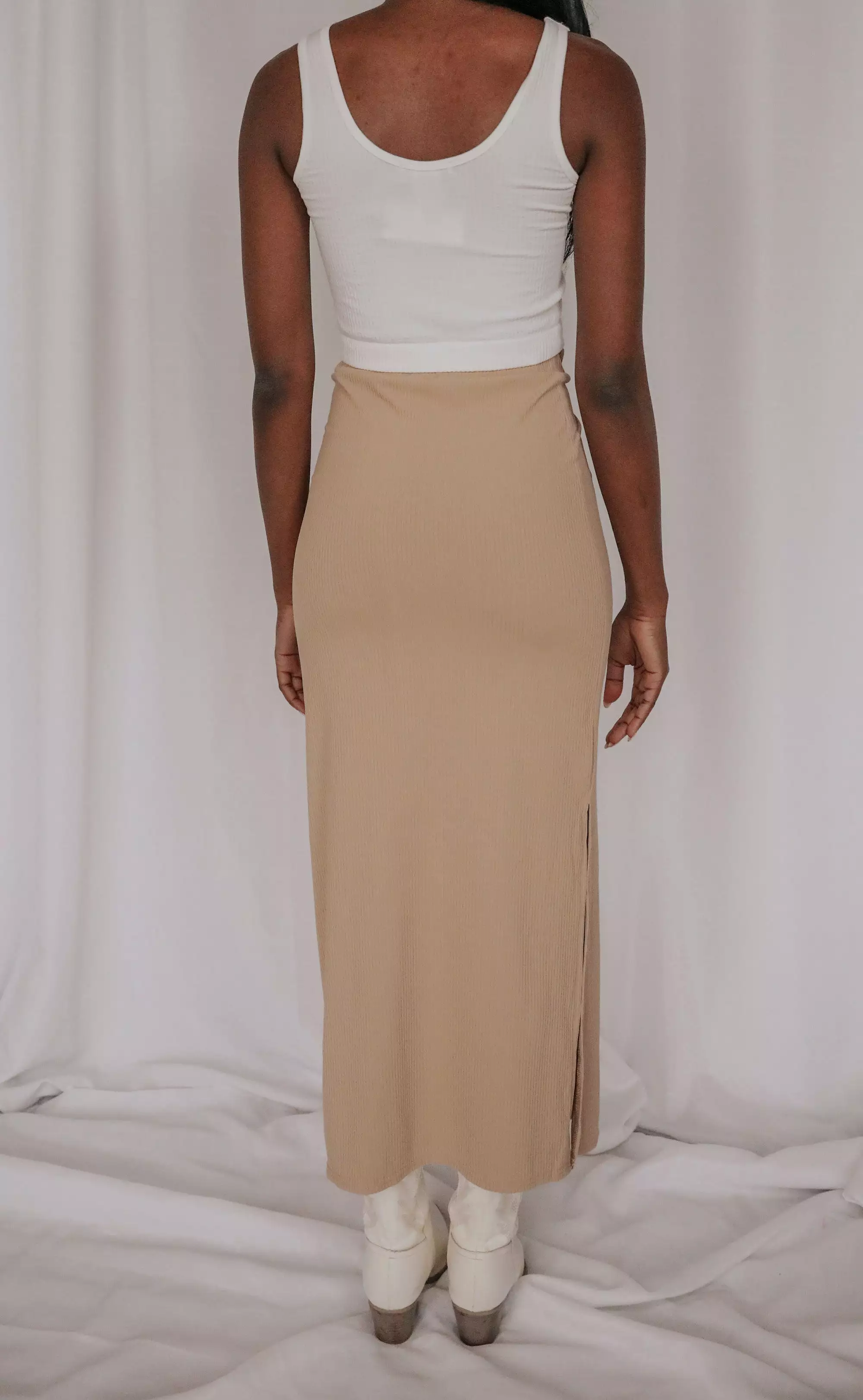 miss me midi skirt - khaki