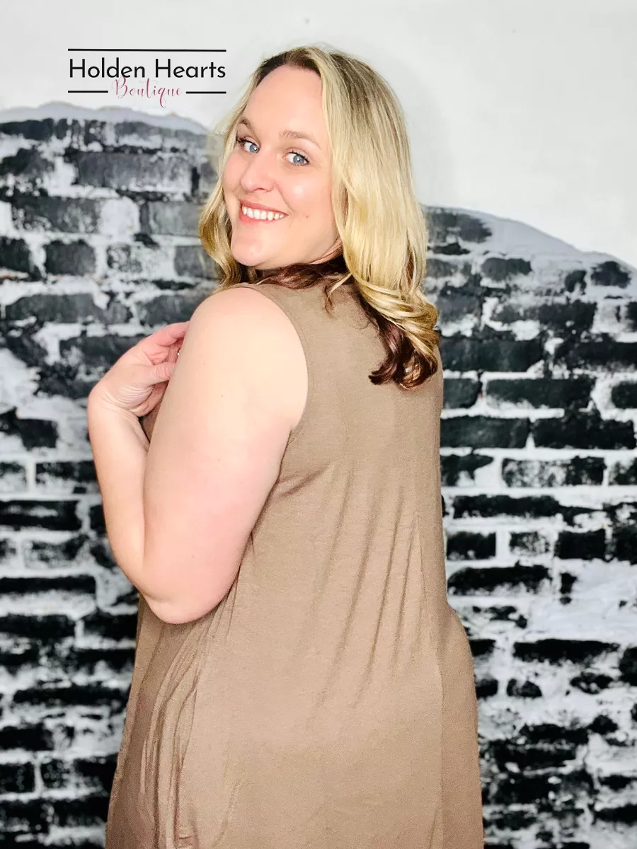 Mocha Night On the Town Swing Dress