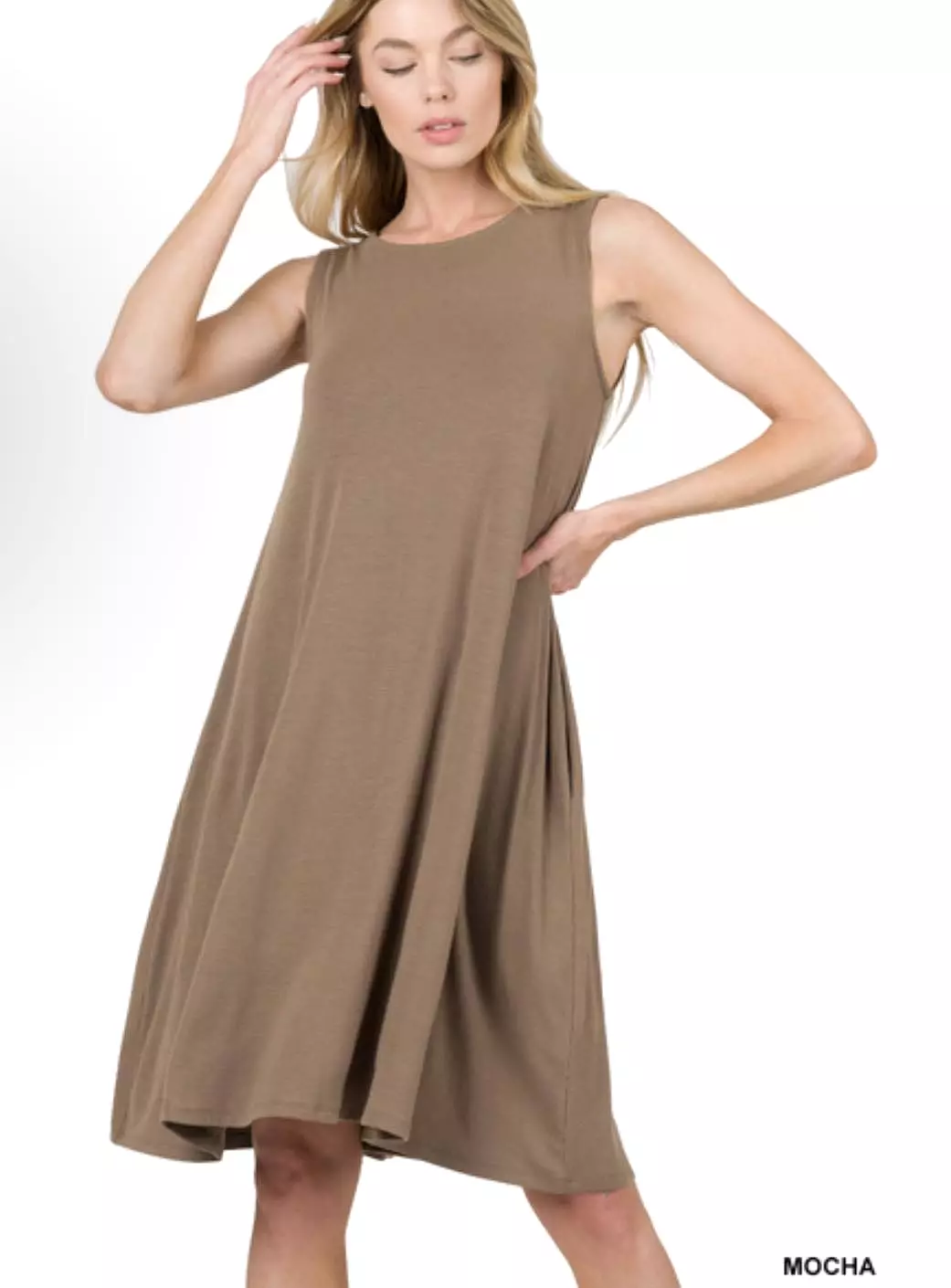 Mocha Night On the Town Swing Dress