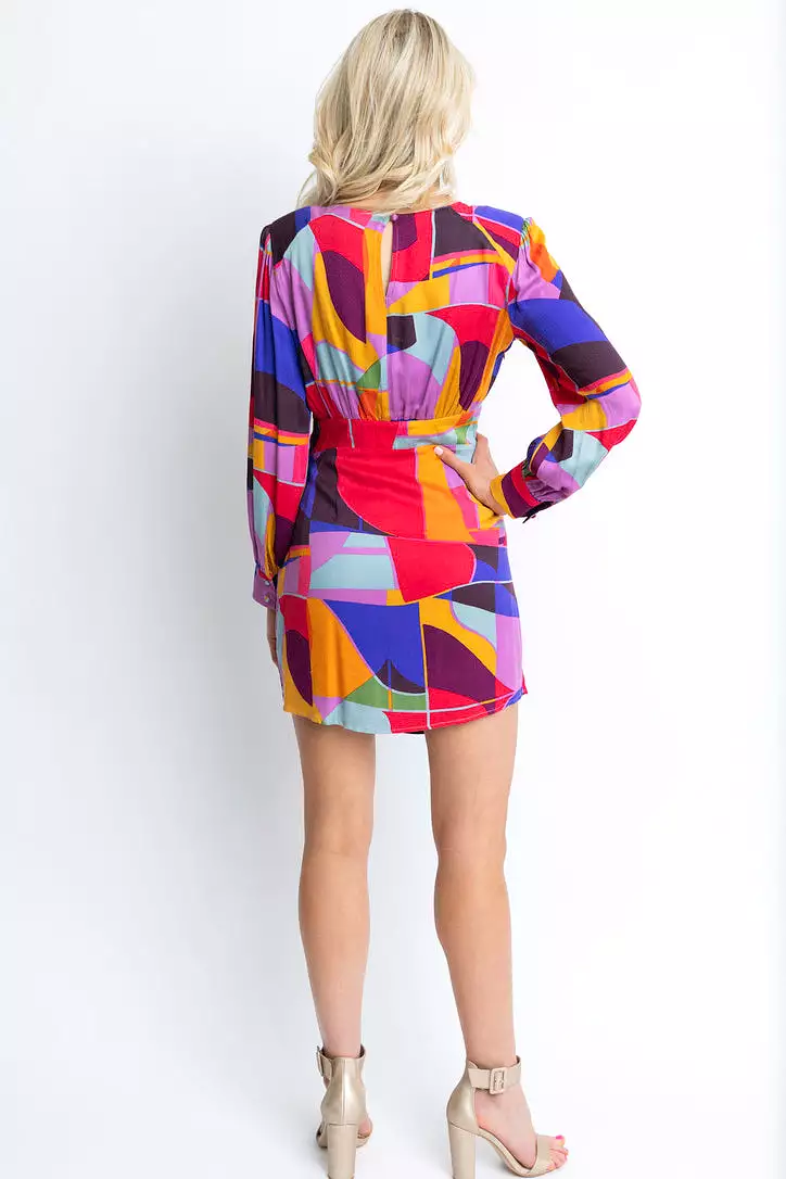 Mosaic Wrap Dress