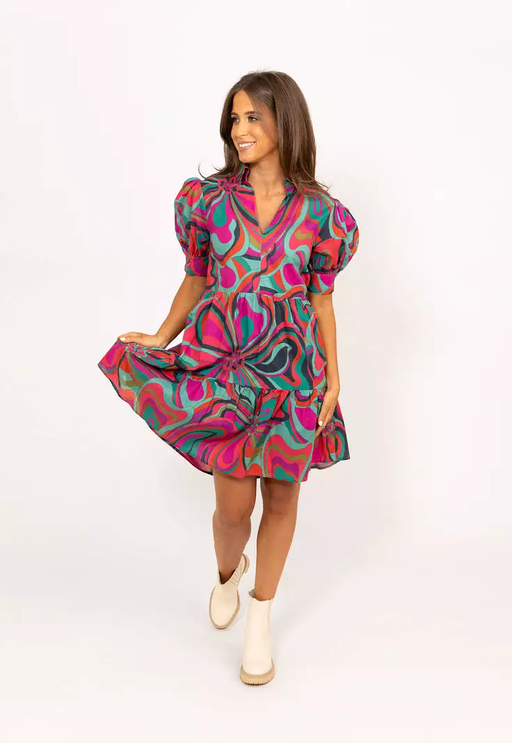 Multi Jewel Swirl Dress