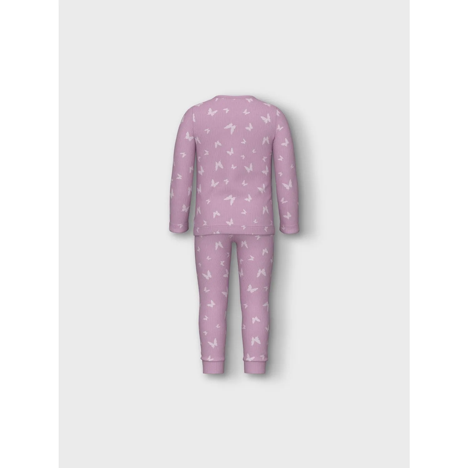 Name It Pink Lavender Pajamas Pink Butterfly Rib Noos