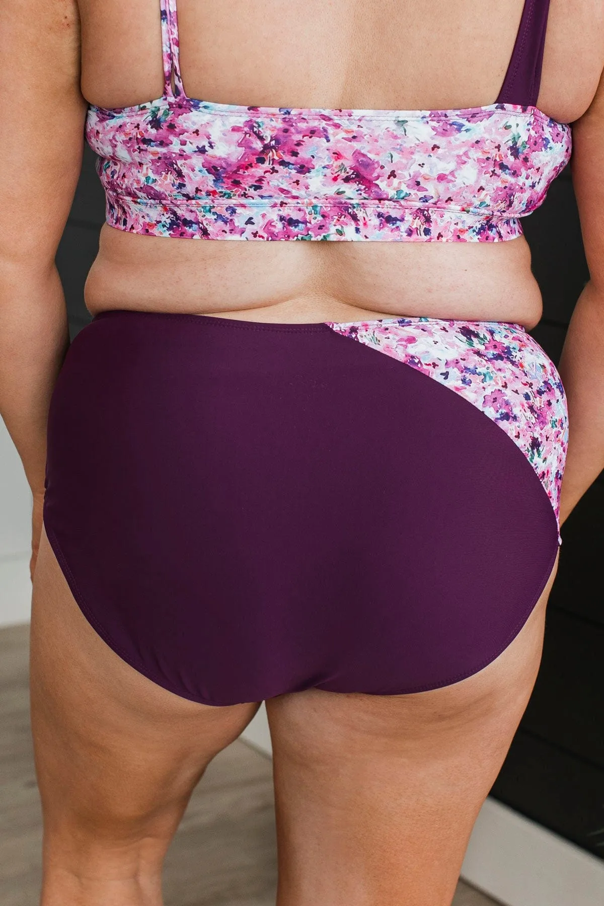 Near To Paradise Swim Bottoms- Plum Floral