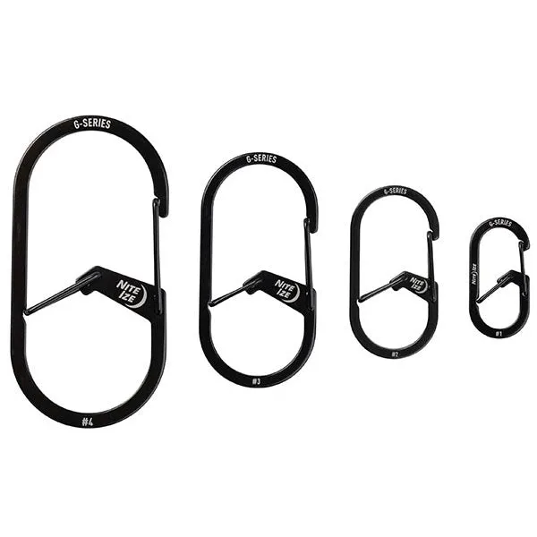 NITEIZE G-SERIES DUAL CHAMBER CARABINER - SIZE 2 - BLACK