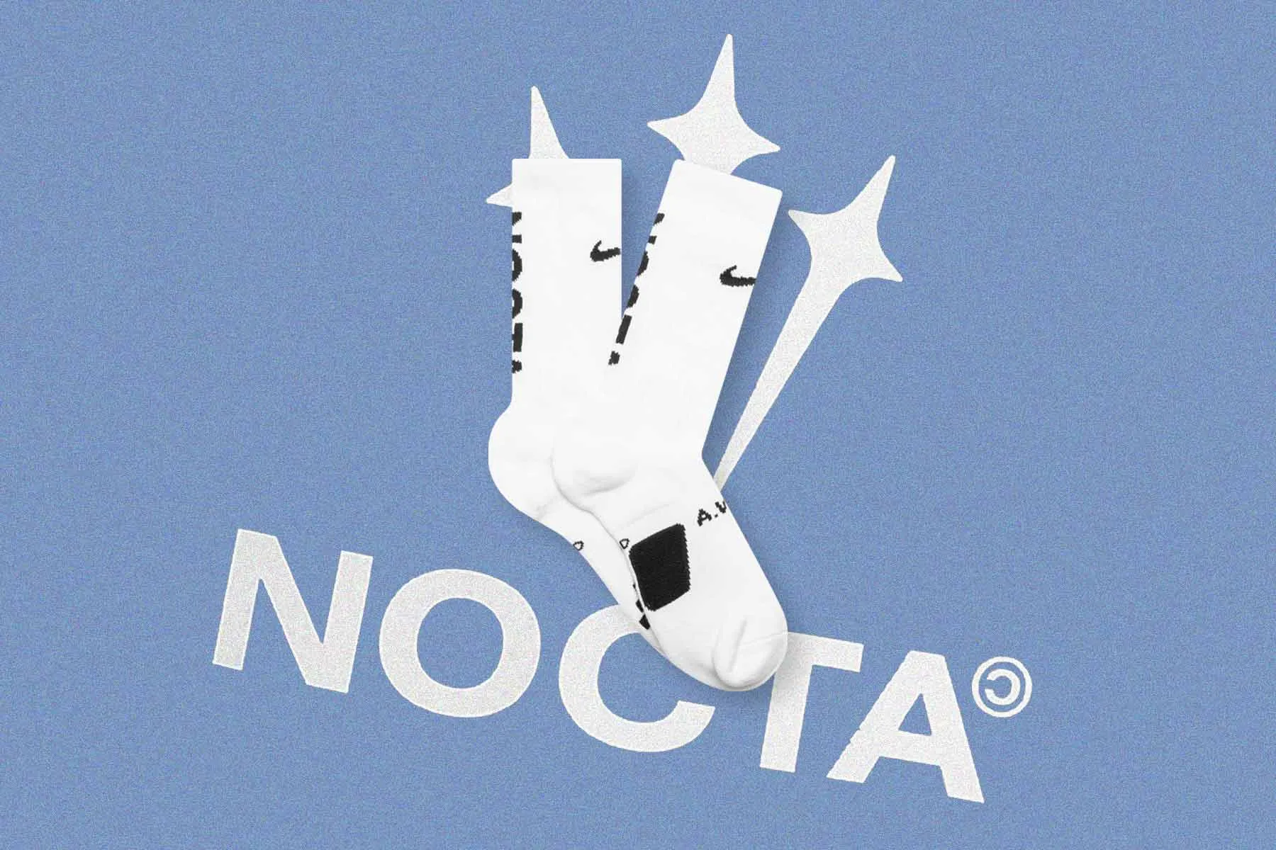 NOCTA Crew Socks - White/Black