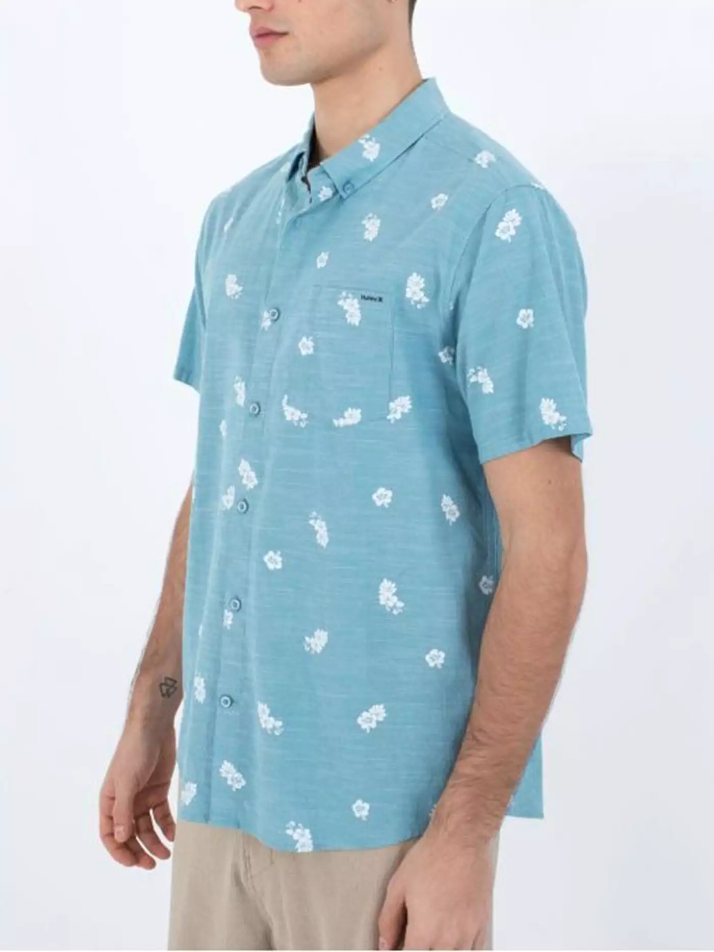 One & Only Stretch Print Short Sleeve Buttondown Shirt