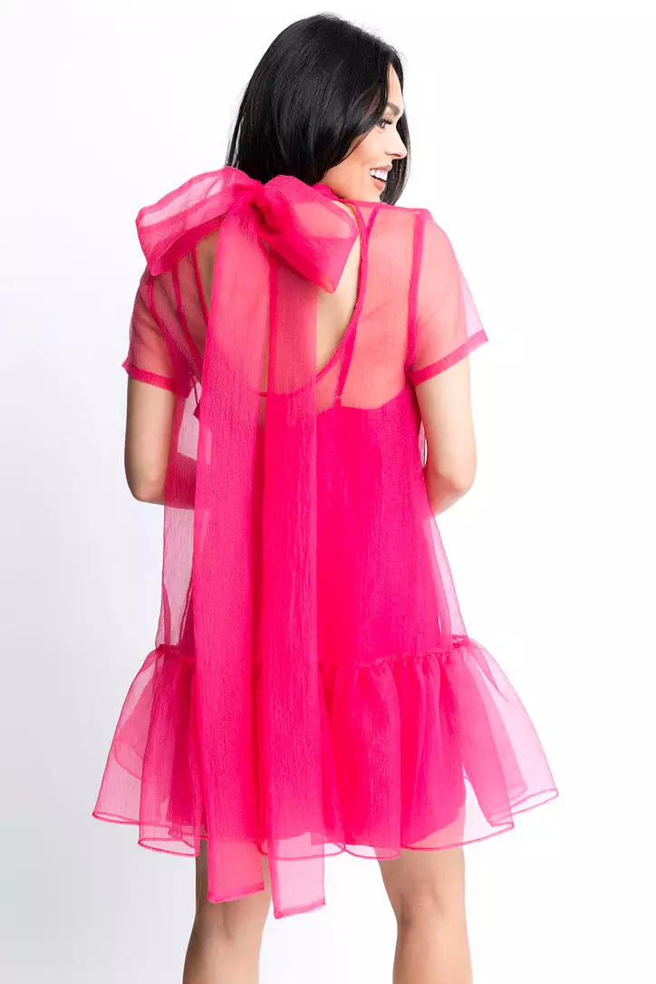 Organza Mock Bow Dress